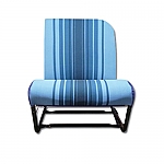 Sitzbezug vorne links und rechts beige gestreift (Bleu Raye) asymmetrisch  