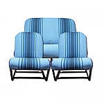 Set seatcovers 3 parts (2 front, 1 back) (Bleu Raye) symmetric