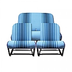 Sitzbezüge blau gestreift (Bleu Raye) asymmetrisch