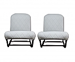 Sitzbezug vorne links und rechts grau (Charleston) symmetrisch