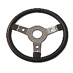 Steering wheel black/chrome
