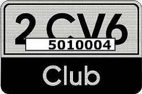 2 CV6 Club Aufkleber 