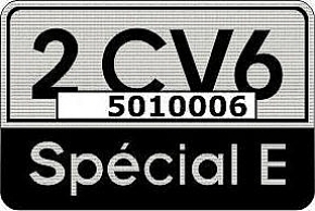 Sticker 2CV6 Spècial E