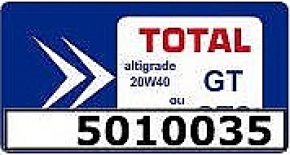 Sticker Total Altigrade engine oil