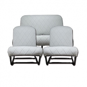 Sitzbezüge grau (Charleston) symmetrisch 