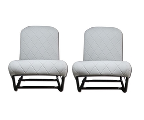 Sitzbezug vorne links und rechts grau (Charleston) symmetrisch