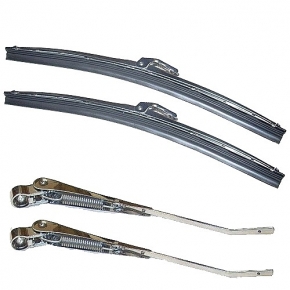 Set of wiper blades/ arms stainless steel