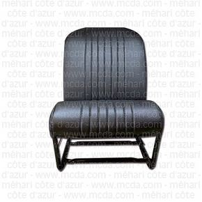 Complete seat front left (noir perfore)